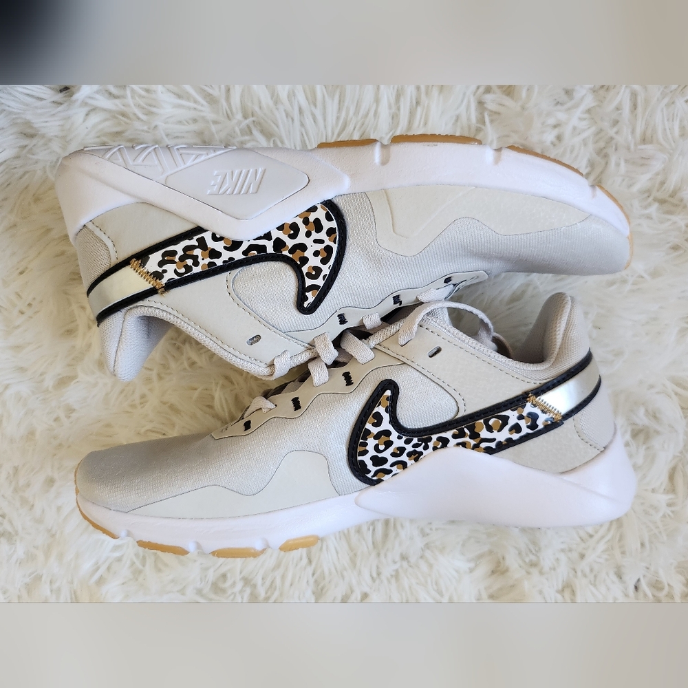 Nike Legend essential 2 women's workout shoes leopard print logo